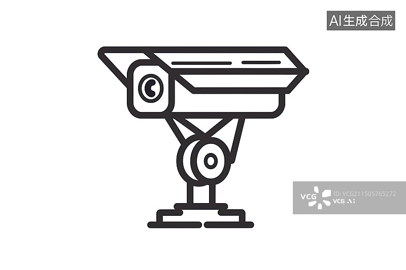 【AI数字艺术】监控摄像头设计元素图片素材