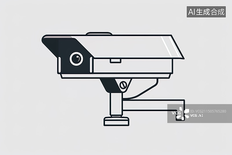 【AI数字艺术】监控摄像头设计元素图片素材