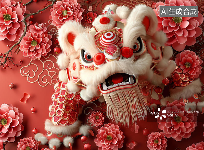 【AI数字艺术】舞狮的AI图片图片素材