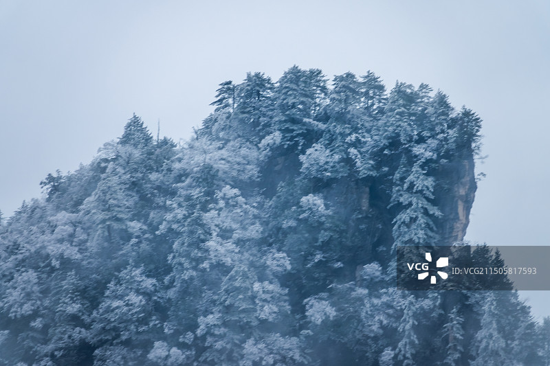 神农架山顶冬季雪景图片素材