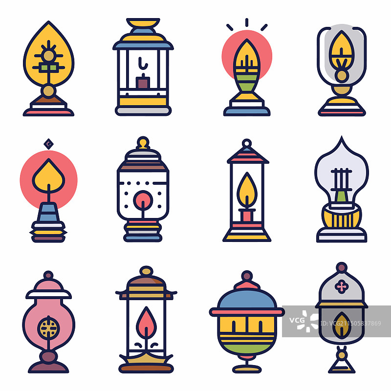 彩色灯笼图片素材