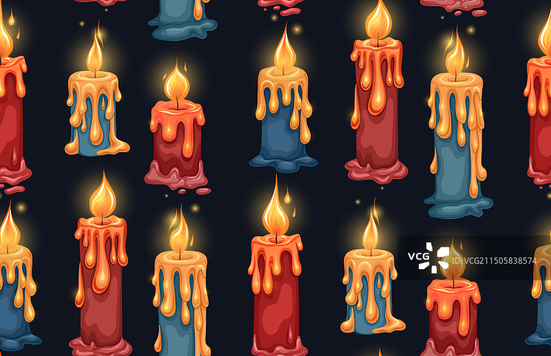 多色蜡烛节日图案图片素材