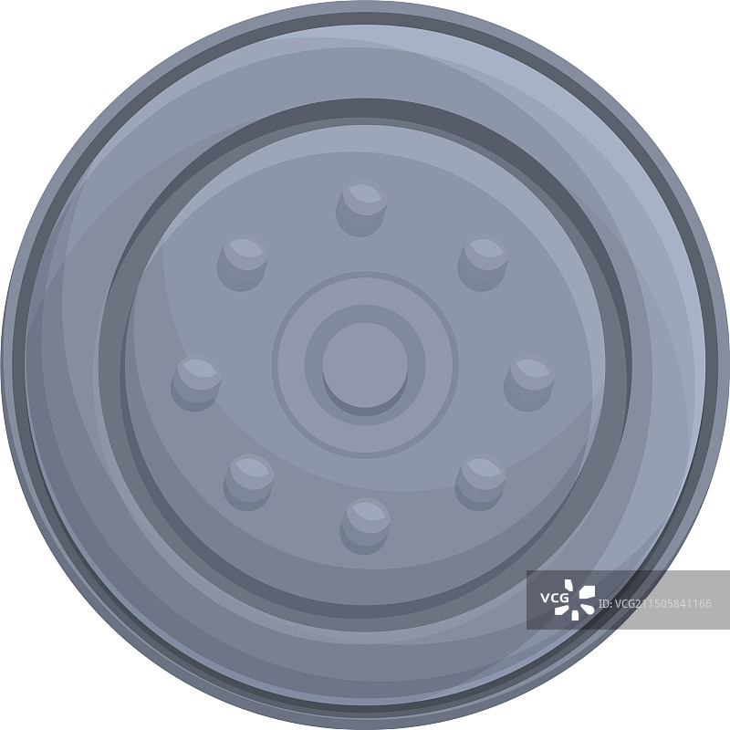 白色背景上的圆形金属井盖图片素材