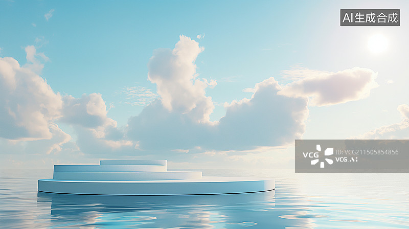 【AI数字艺术】蓝色科技背景图图片素材