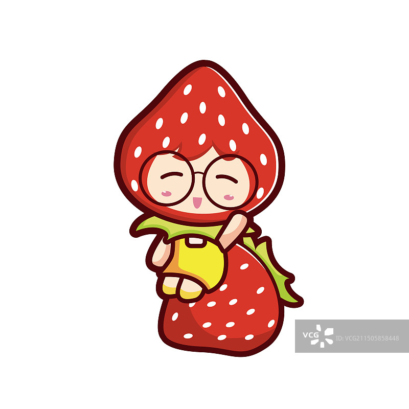 草莓插画 草莓吉祥物 草莓卡通形象 草莓ip图片素材