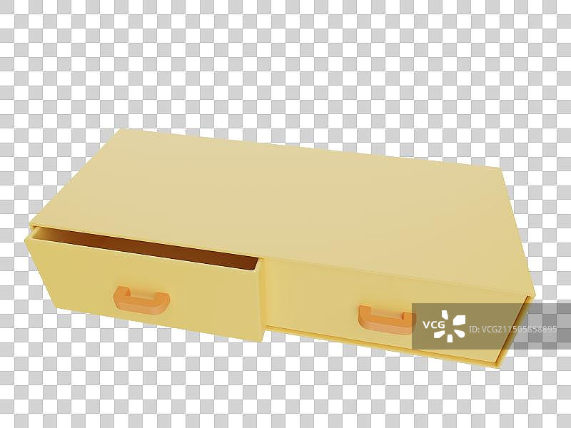 3D抽屉式桌面收纳柜元素图片素材