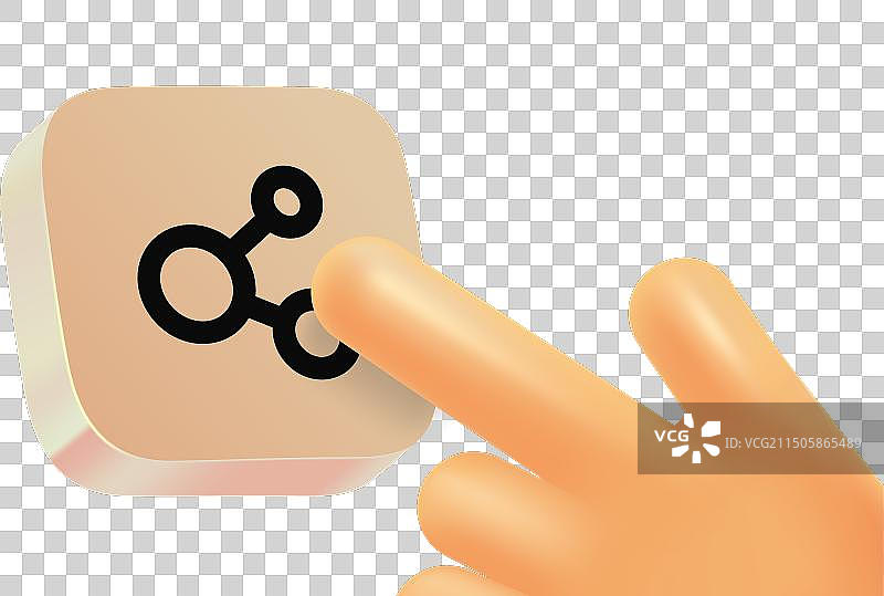 手按带有分享标志的按钮进行分享图片素材