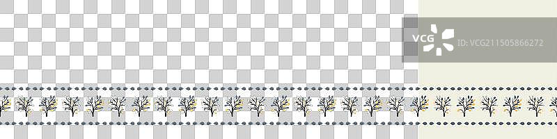 世纪中期现代花卉无缝图案图片素材