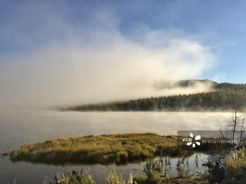 乌苏浪子湖晨曦图片素材