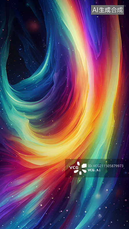 【AI数字艺术】极光视觉效果壁纸图片素材