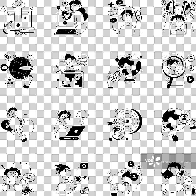 手绘网络资源包图片素材