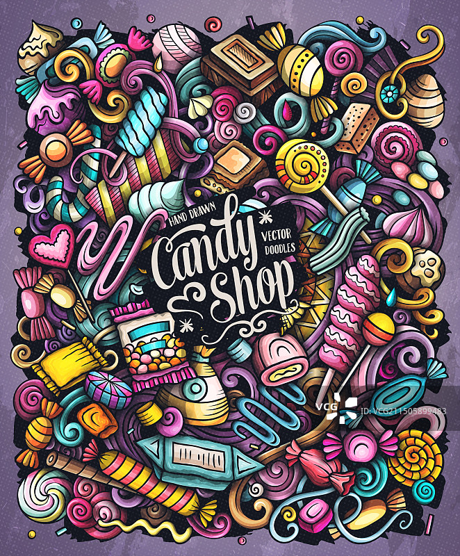 卡通涂鸦甜点图片素材