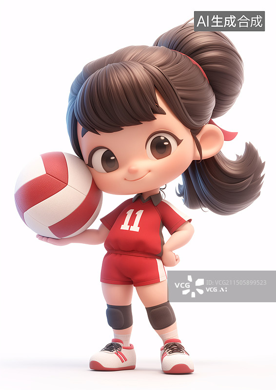 【AI数字艺术】3D排球运动图片素材
