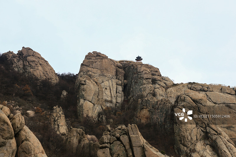 青岛市崂山风景区 巨峰景区 灵旗峰图片素材