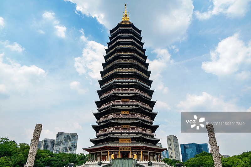 江苏常州天宁禅寺天宁宝塔图片素材