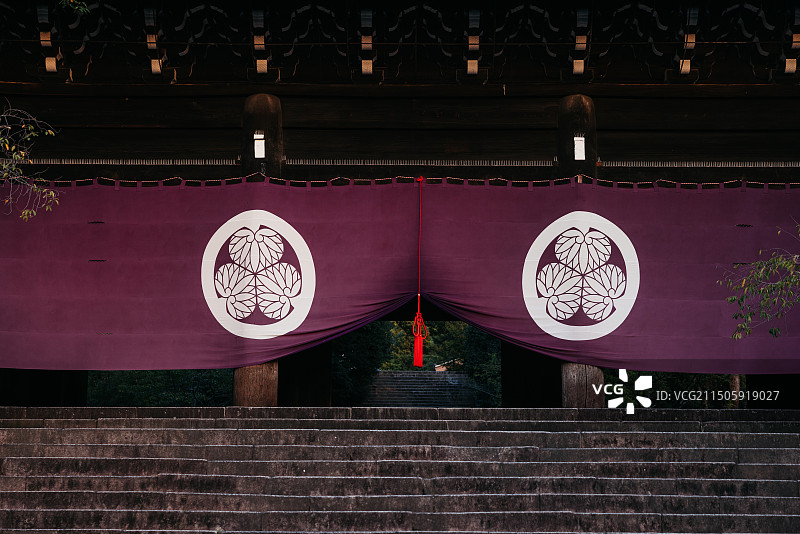 日本京都寺庙门廊图片素材