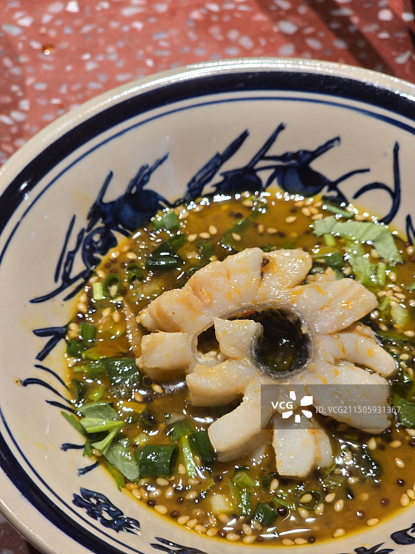 黑鱼花与蘸料图片素材