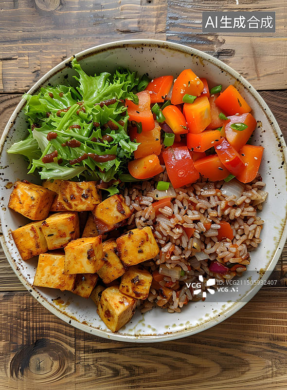 【AI数字艺术】美味的素食主义食物摄影图片素材