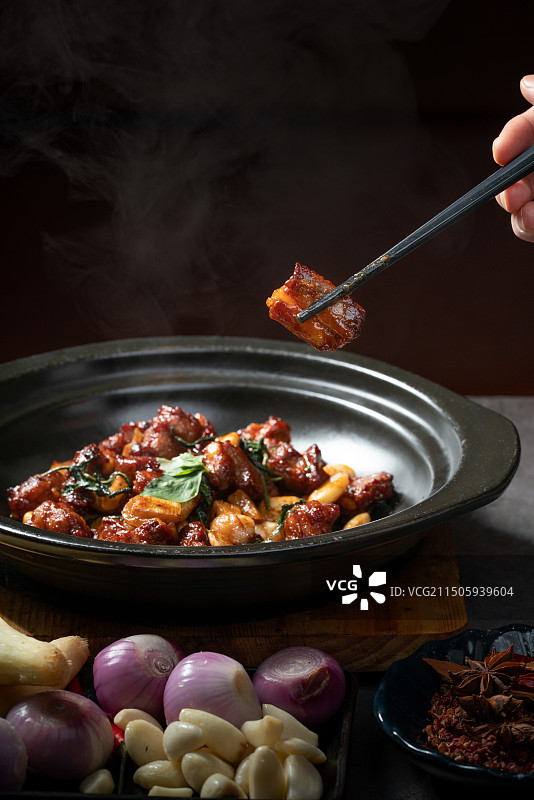 猪油渣炒广东菜心图片素材