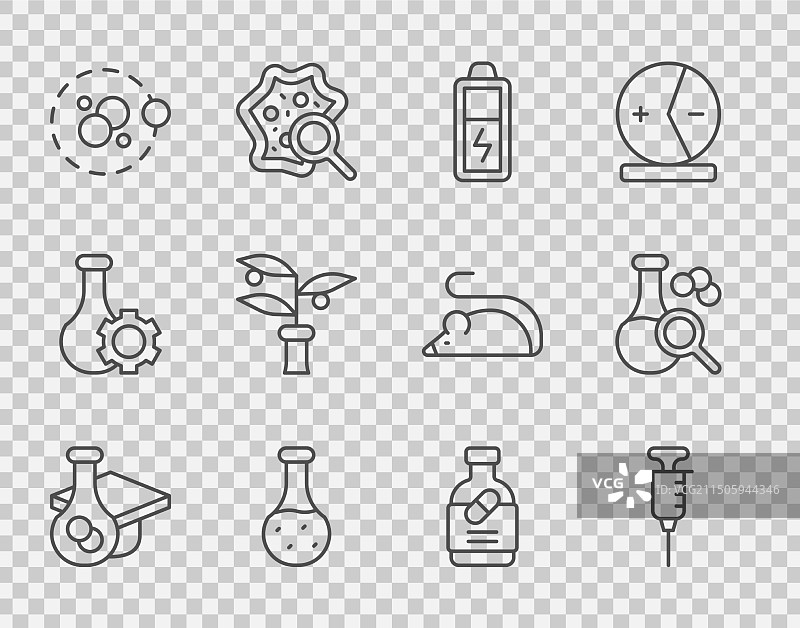 毕业帽注射器电池试管图片素材