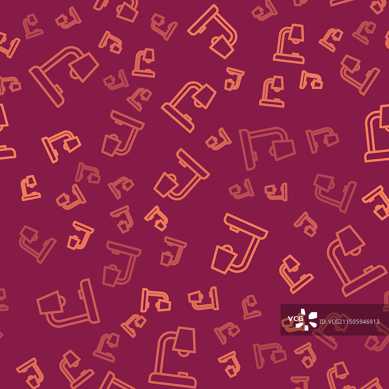 棕色线条台灯图标无缝隔离图片素材