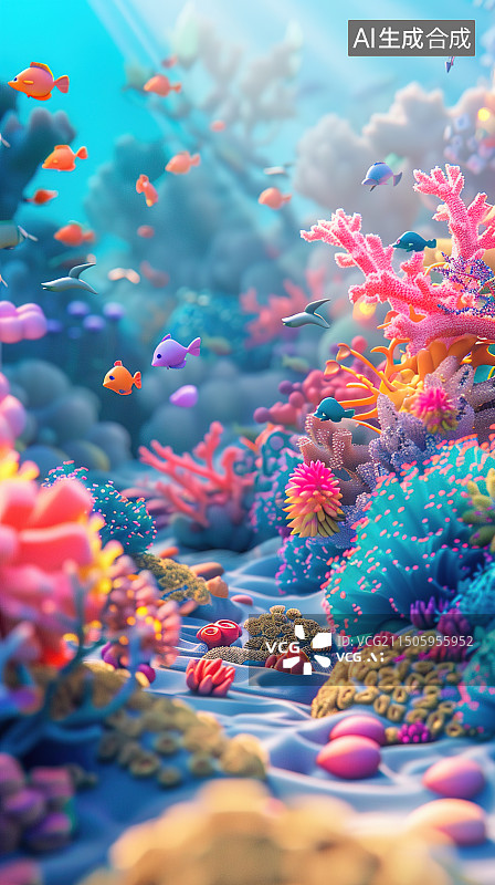 【AI数字艺术】海洋场景图片素材