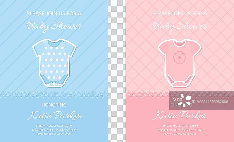 婴儿欢迎聚会卡片设计生日邀请函模板图片素材