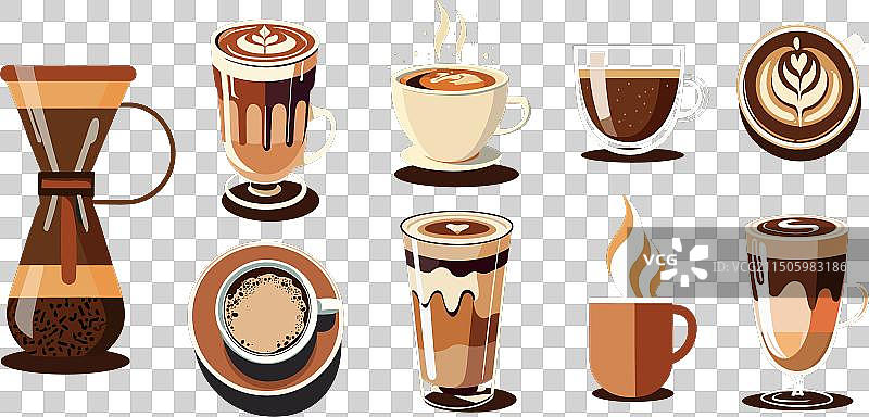 卡通风格咖啡图标图片素材