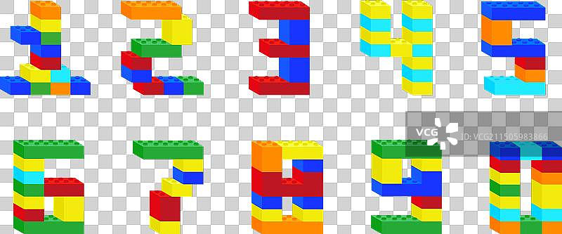 塑料拼装玩具数字图片素材