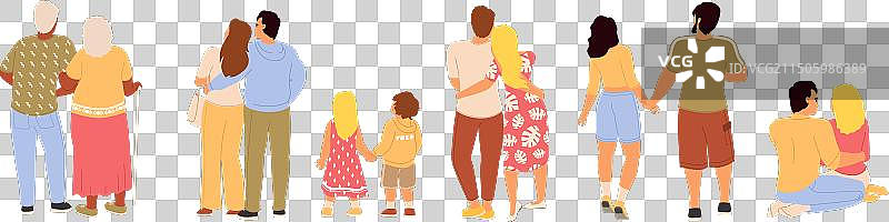 不同年龄段情侣人物图案图片素材