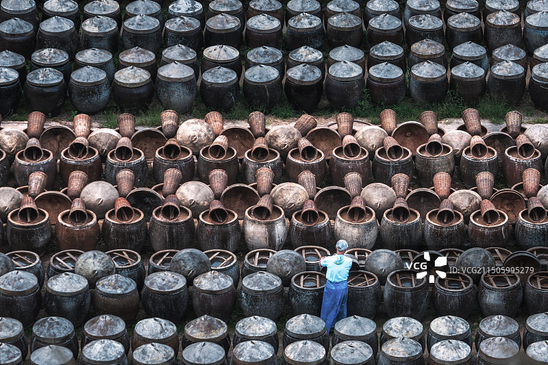 福建宁德霞浦风光--三沙镇古镇村，晒鱼露图片素材