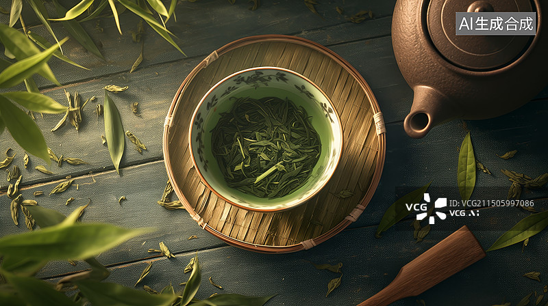 【AI数字艺术】茶艺茶杯特写图片素材