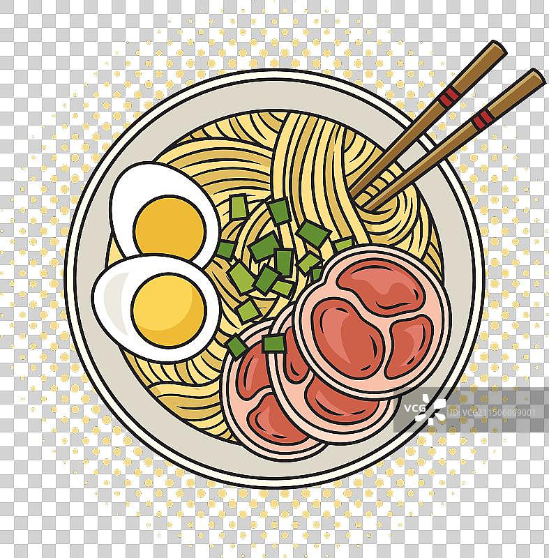 波普艺术手绘拉面图片素材