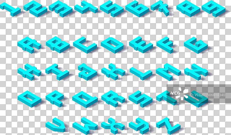 3D渲染字母图片素材