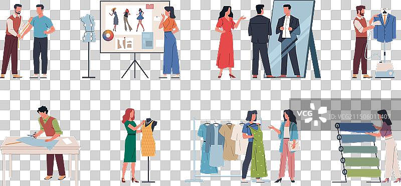 服装生产，服装设计师图片素材