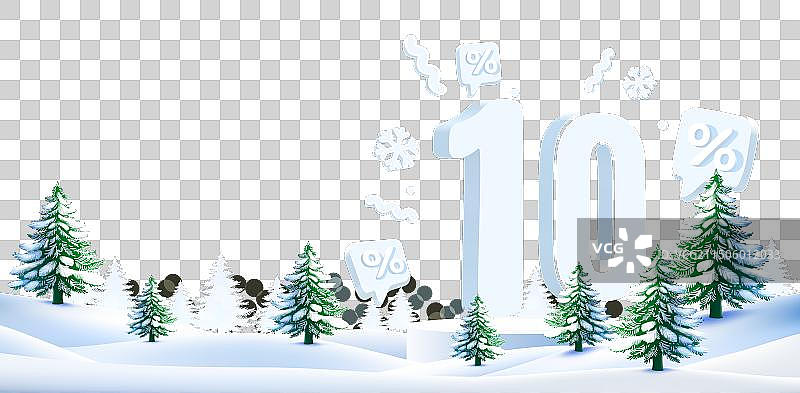 圣诞节促销折扣图片素材