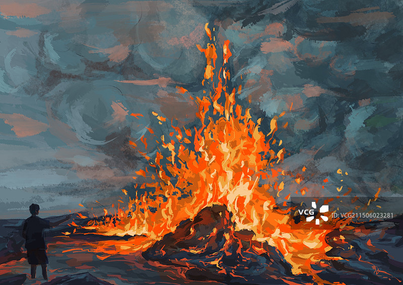 夏日焰火图片素材