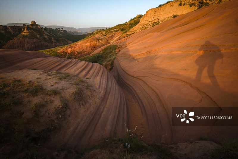 陕西省榆林市靖边县龙洲镇水上丹霞风光图片素材