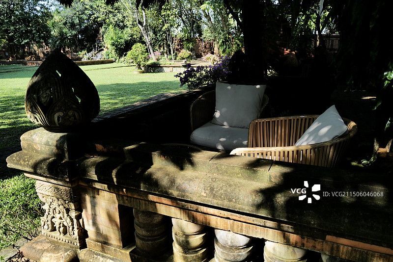 泰国清迈泰北高棉风格户外咖啡馆图片素材