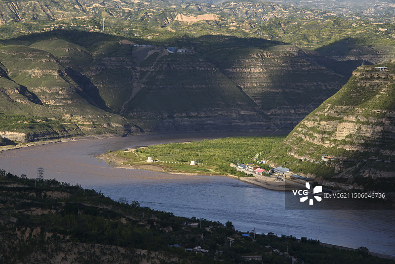 陕西省延安市延川县黄河乾坤湾风光图片素材