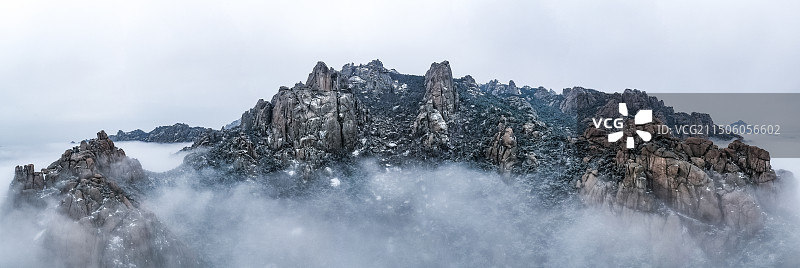 崂山风景区云海仙境图片素材