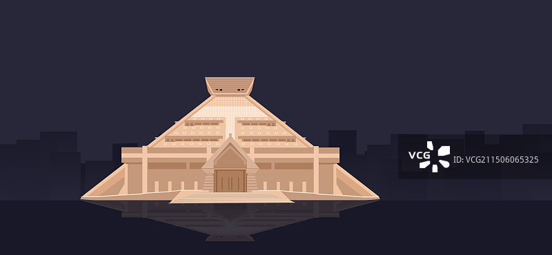 河南博物馆矢量插画，黑金河南庆典插画图片素材