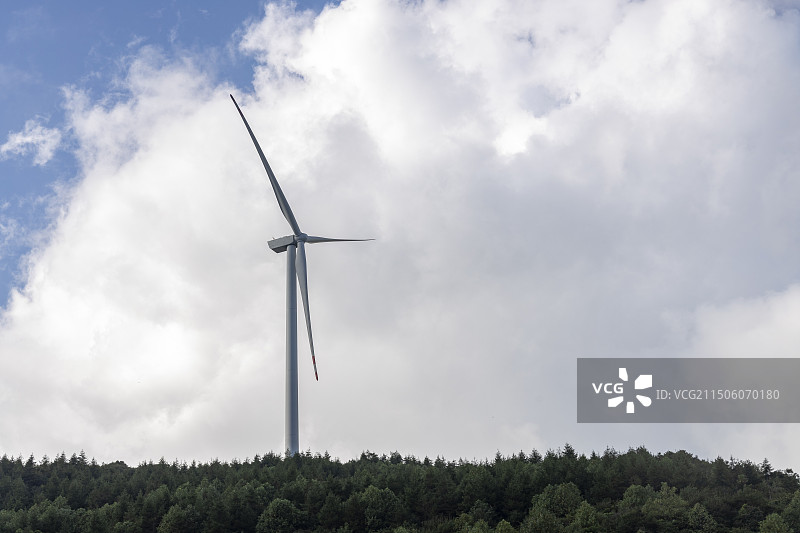 湖北宜昌五峰土家族自治县独岭风力发电机组风光图片素材