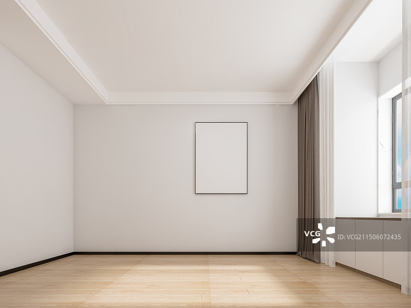 现代卧室无家具空房间图片素材