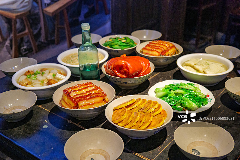四川九大碗坝坝宴酒席菜品模型图片素材
