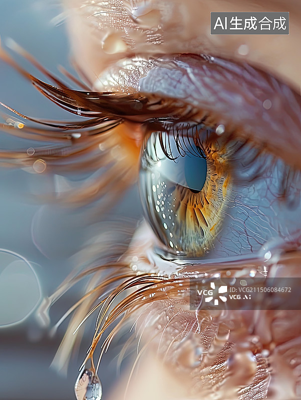 【AI数字艺术】3d渲染的眼睛大特写图片素材