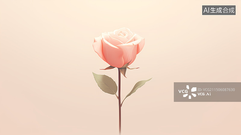 【AI数字艺术】优雅复古玫瑰插画背景图片素材
