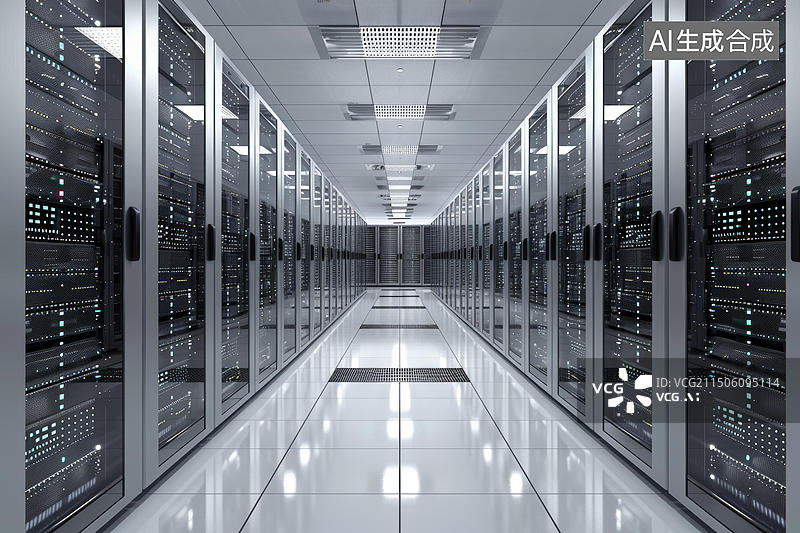 【AI数字艺术】服务器机房图片素材