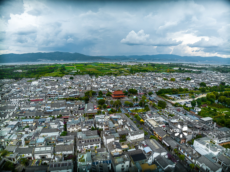 云南大理古城航拍图片素材