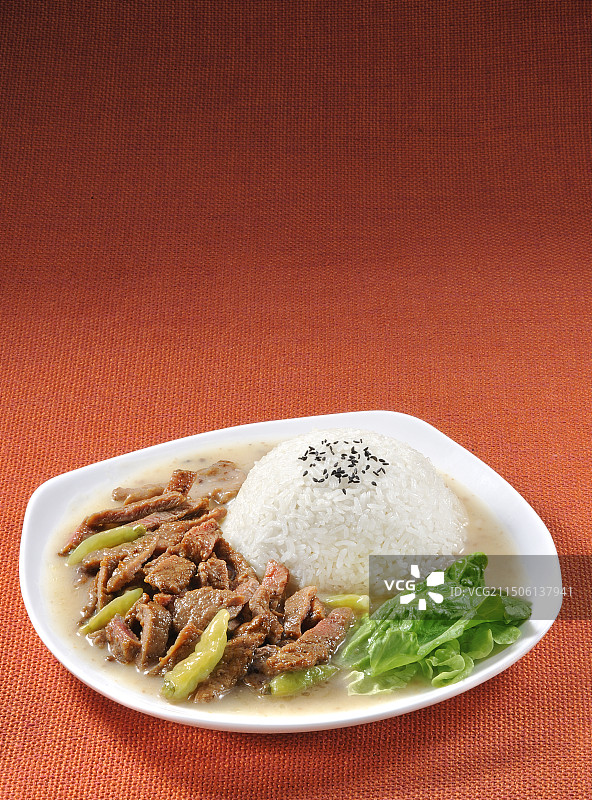精肉尖椒汁盖浇饭图片素材